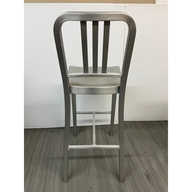 Mid-Century Modern Emeco Navy Bar Stool For Sale - Image 3 of 10