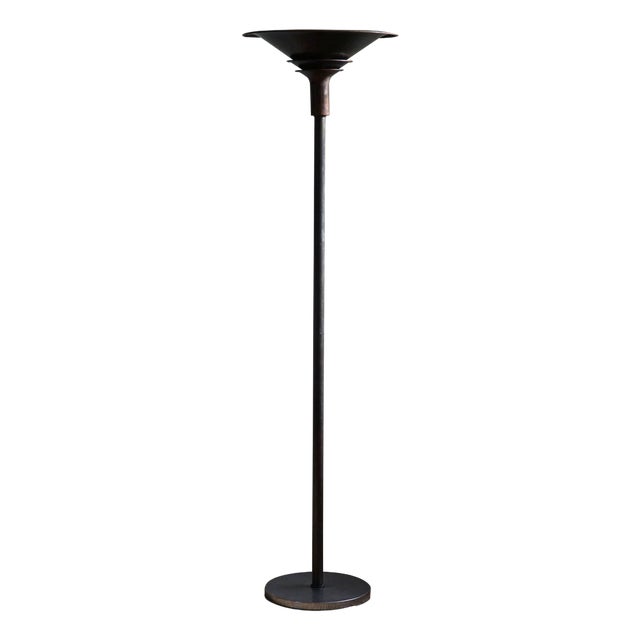 Danish Art Deco Model A-Lamp Uplight Floor Lamp by Louis Poulsen, 1930s For Sale
