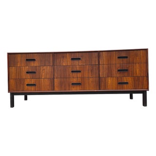 1970s Danish Modern Rosewood Dresser Chest of Drawers Sideboard Console For Sale