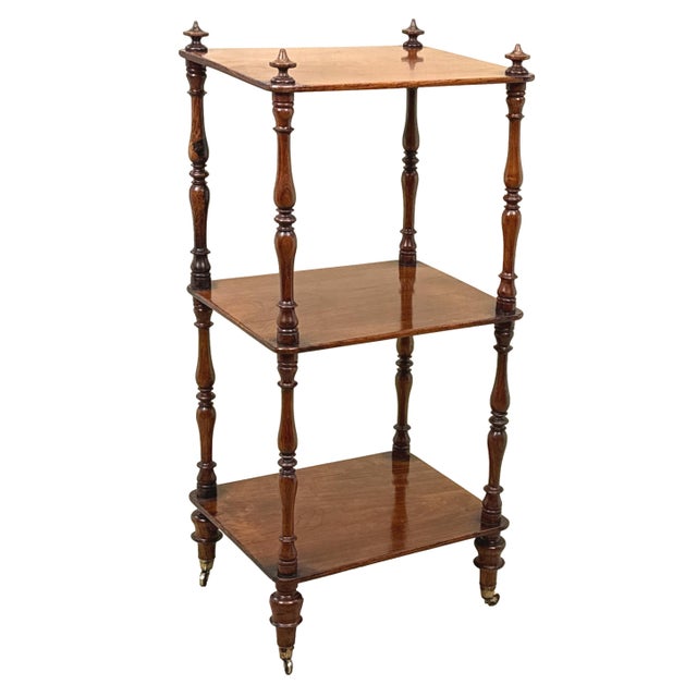Hollywood Regency Small 19th Century Rosewood Whatnot, 1840 For Sale - Image 3 of 11