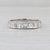 Silver Vintage 0.21ctw Diamond Wedding Band 14k White Gold 5-Stone Size 8.25 For Sale - Image 8 of 8