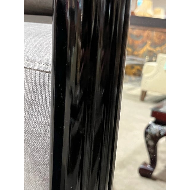 Early 21st Century Henredon Black Wood "Scene 3" Wall Mirror For Sale - Image 5 of 6