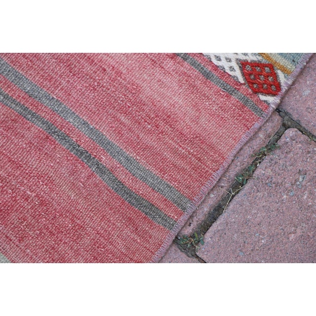 1990s Traditional Orange Striped Cappadocia Rug For Sale In Sacramento - Image 6 of 8