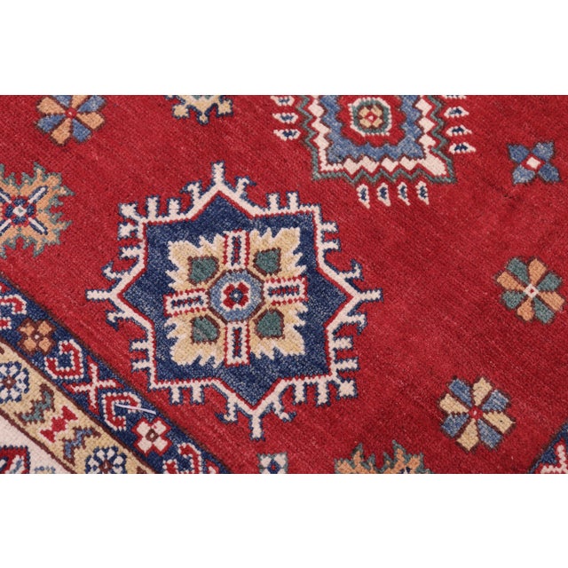 Bohemian Kazak Red/Ivory Wool Rug - 8'0''x9'10'' For Sale - Image 4 of 10