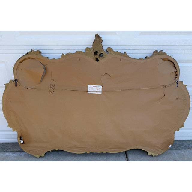 Gold Vintage French Rococo Louis XV Gold Wall Mantle Mirror ~ Bisque Figural Lovers For Sale - Image 8 of 15