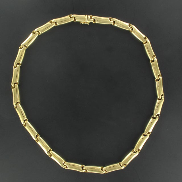 Large Yellow Gold Link Necklace Chairish