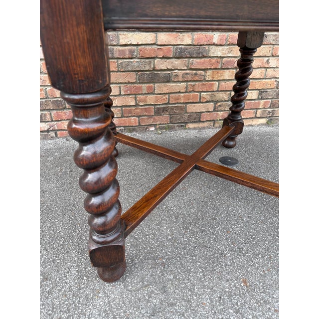 Antique English Game/Draw Leaf Table For Sale In Nashville - Image 6 of 11