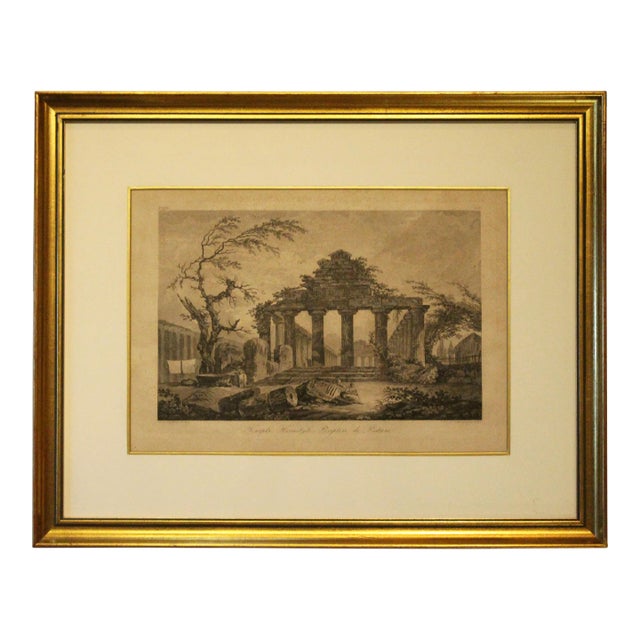 Late 18th Century French Print "Temple Herastyle Périptère De Pestum" For Sale