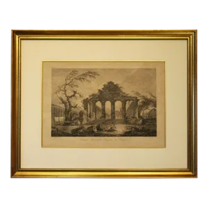 Late 18th Century French Print "Temple Herastyle Périptère De Pestum"