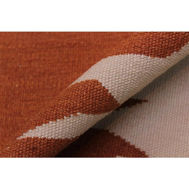 Textile Tribal Kilim Grey Blue Wool Rug - 7'10" X 9'11" For Sale - Image 7 of 7