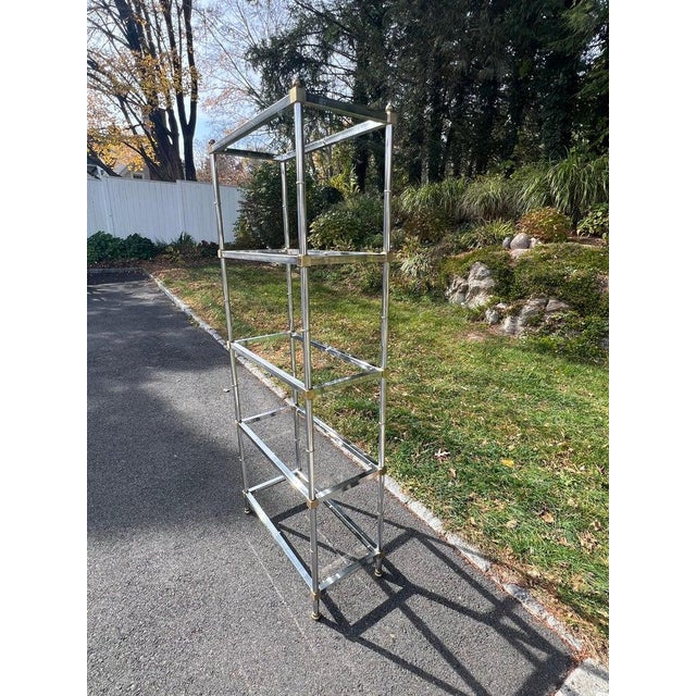 1970s Mid Century Modern Chrome Etagere For Sale - Image 10 of 17