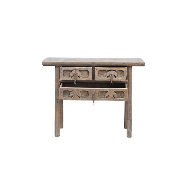 Antique Chinese Elm Shanxi Hall Cabinet/Altar Table For Sale - Image 4 of 5