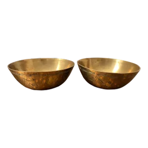 Vintage Tibetan Singing Bowls, Pair