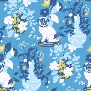 Imperial Palace Island Blue Wallpaper Sample