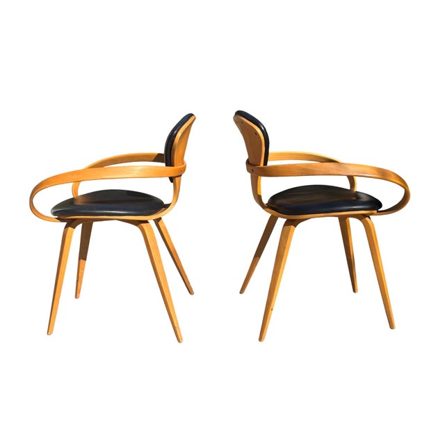 Mid-Century Modern Norman Cherner for Plycraft Pretzle Arm Chairs - Pair For Sale - Image 3 of 10