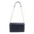 Christian Louboutin Paloma Navy Leather Spike Gold Hardware Crossbody Clutch Bag For Sale