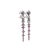 Jean Vitau Pink Sapphire Diamond 18k White Gold Long Drop Clip Earrings- Set of 2 For Sale - Image 4 of 6