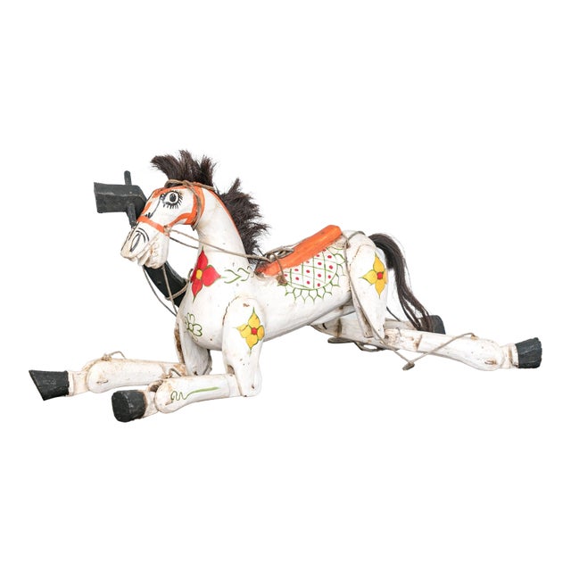 Vintage Wooden Horse Marionette Puppet For Sale