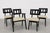 Ebonized Mid Century Modern Dining Chairs, C. 1950's, Set/4 For Sale - Image 10 of 12