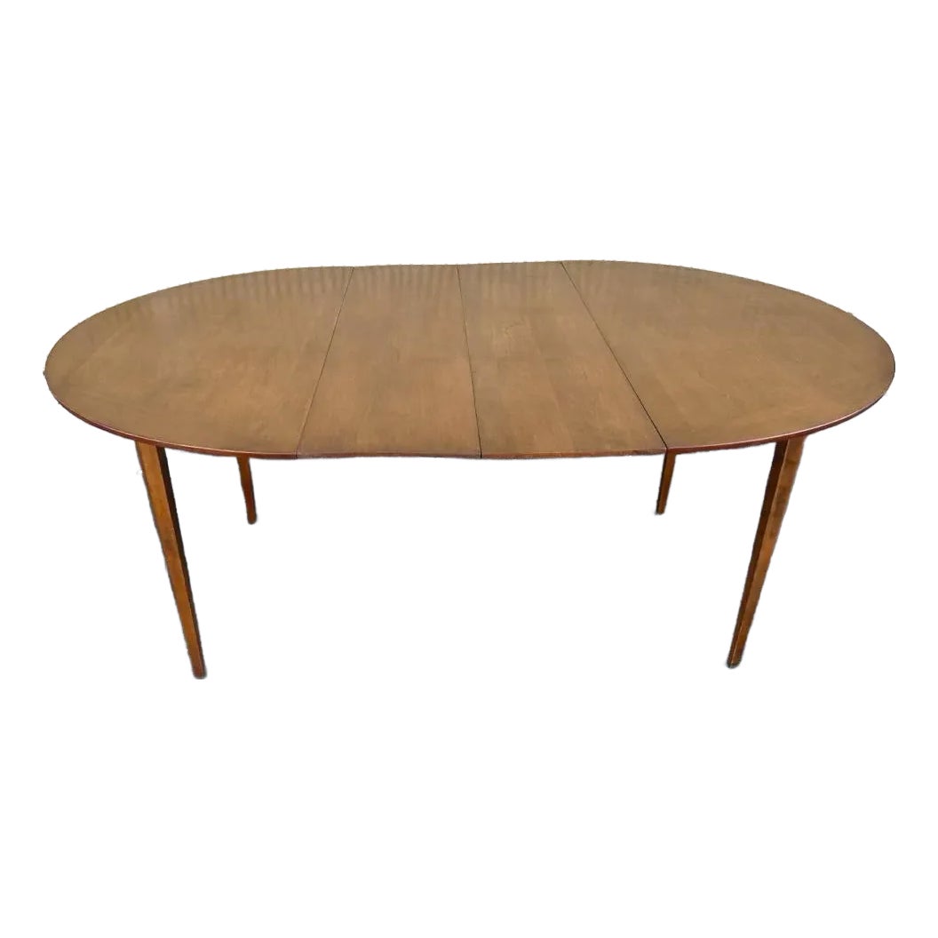 Heywood Wakefield Mid Century Modern Solid Wood Extension Dining Table ...