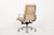 Eames Herman Miller Tall Tan Leather Office Chair Aluminum Group For Sale In Detroit - Image 6 of 13