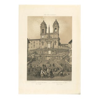 Rome Iconic City View, 1869, Paper For Sale