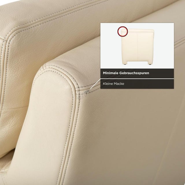 Cream Leather Armchairs from Musterring, Set of 2 For Sale - Image 13 of 18