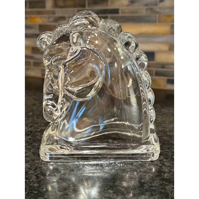 1940s 1940’s Horse Equestrian Bookend Paperweight Federal Glass For Sale - Image 5 of 11