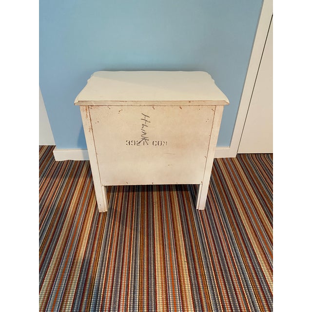 1950s Vintage Bedroom Furniture 1950s White Nightstand For Sale - Image 5 of 7