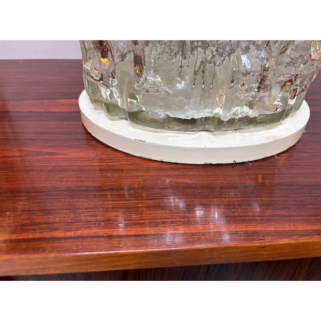 1960s 1960s Swedish Molded Glass Table Lamp For Sale - Image 5 of 10