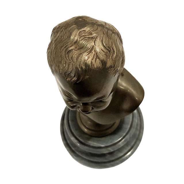 Pair of Late 19th-Century Bronze Busts After Jean-Antoine Houdon, “John Who Laughs, John Who Cries” For Sale In San Francisco - Image 6 of 14