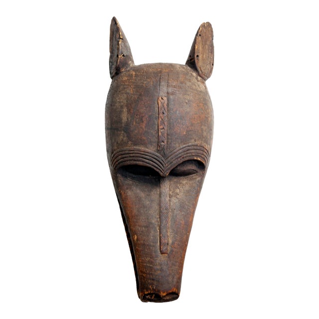 1920s Bamana Notomo Ceremonial Wood Dance Mask, Jacal For Sale