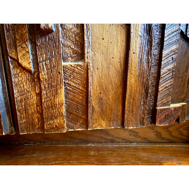 Wood 1970s Lane Brutalist Pueblo Armoire and Nightstand Set MCM For Sale - Image 7 of 14