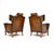 1920s Vintage Leather Wing Back Chairs, 1920s, Set of 2 For Sale - Image 5 of 11