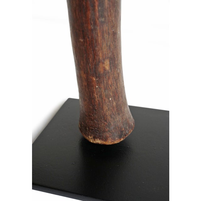 Antique Wood Carved Club on Stand For Sale - Image 10 of 10