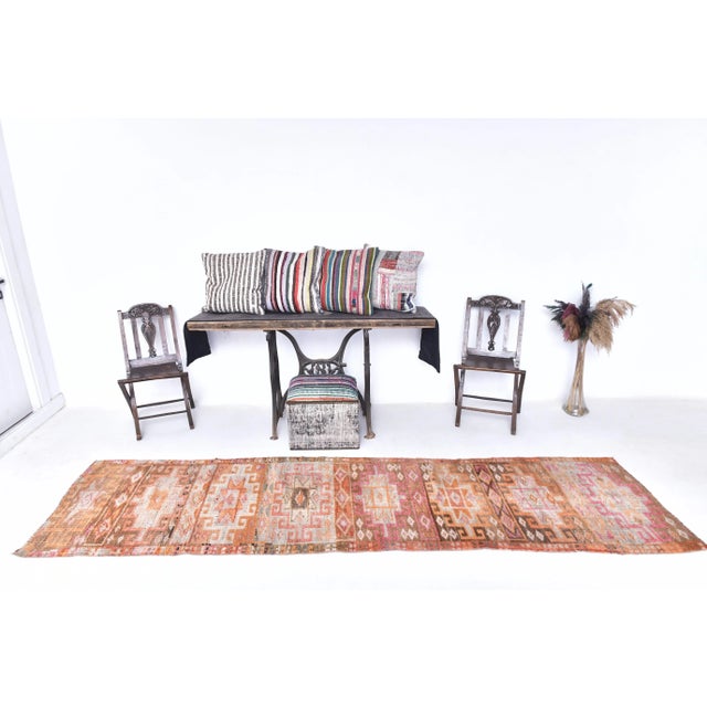 Vintage Runner Rug in Wool For Sale - Image 3 of 12