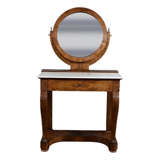 Burl Mahogany Dressing Table, Early 19th Century For Sale