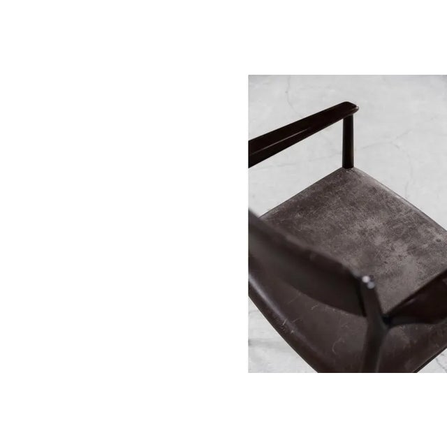 Mid-Century Modern Mid-Century Modern Brown Leather Executive Chair by Arne Vodder, 1960s For Sale - Image 3 of 12