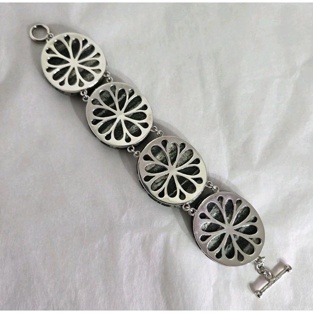 Polished Banded Agate & Sterling Silver Jewellery Set, Set of 3 For Sale - Image 10 of 18