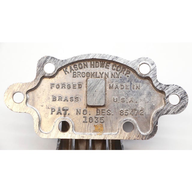 Late 20th Century Vintage 9.75 In. Kason Chrome Plated Brass Ice Box Hinge For Sale - Image 5 of 6