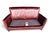 Rich Burgundy Vintage Leather Sofa With Beautiful Patina & Timeless Form - By Crate and Barrell For Sale - Image 15 of 17