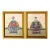 Vintage Chinese Qing-Style Ancestor Portrait Paintings, Framed - Pair For Sale