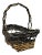 Vintage Reed Wicker French Market Basket For Sale
