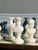 Blue Chinese Stone Chess Set on Brass Framed and Footed Board in Blue and White, 1960s For Sale - Image 8 of 15