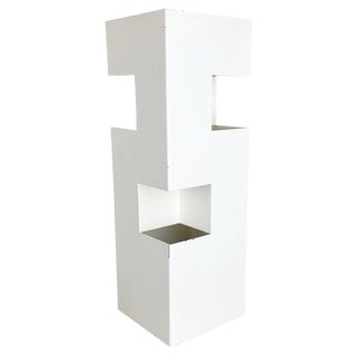 Pop Art Modernist Cubic Metal Umbrella Stand by Max Sauze, France, 1970s For Sale