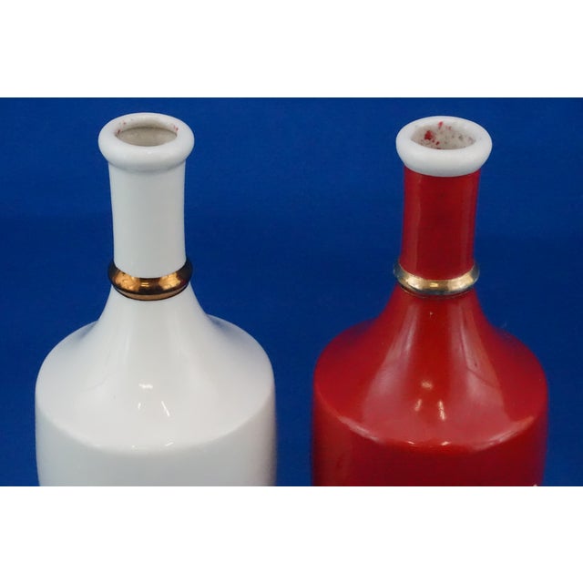 Ceramic Vintage Porcelain Wine Bottles, 1920s, Set of 2 For Sale - Image 7 of 18
