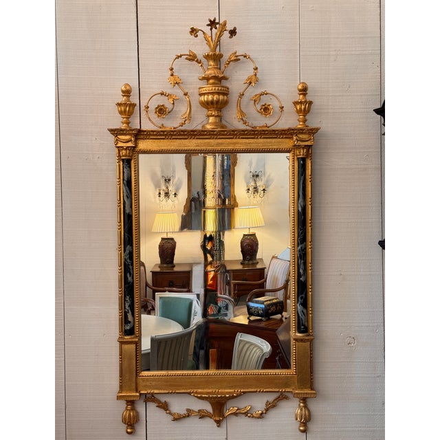 Pair of Vintage Giltwood Mirrors in the Neoclassical Manner For Sale - Image 4 of 11