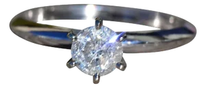 The Ladonia: Ladies 14K White Gold 0.45 CTW Diamond Solitaire Engagement Ring