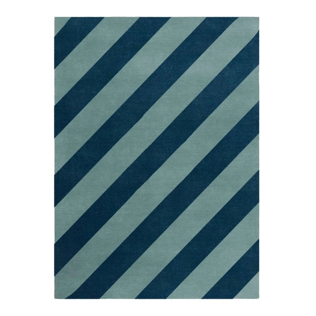 Contemporary Sky Blue Rug by Tapis Studio for Hommés Studio For Sale - Image 3 of 3