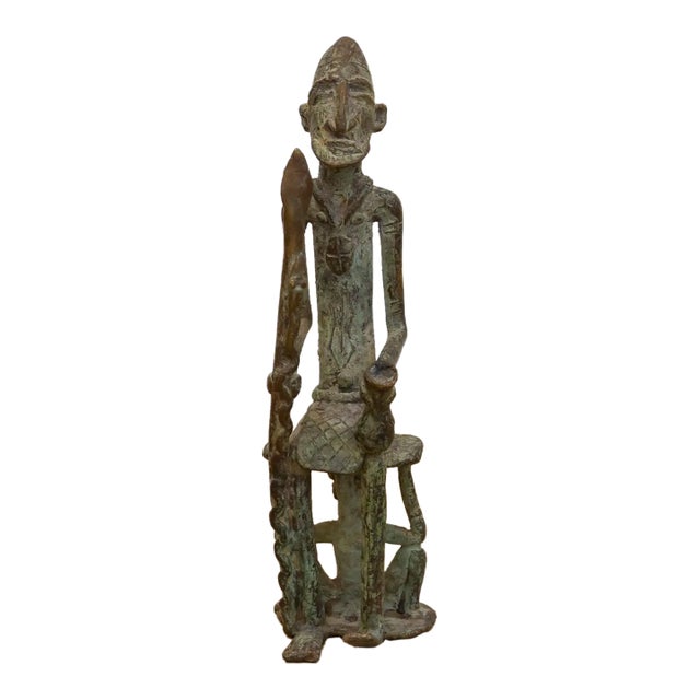Authentic Antique Dogon Bronze Figure For Sale